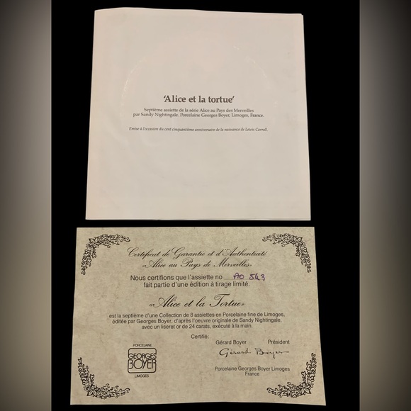 Limoges,  Alice in Wonderland collection Limited Edition, Plate #7 and #8 - Picture 14 of 16